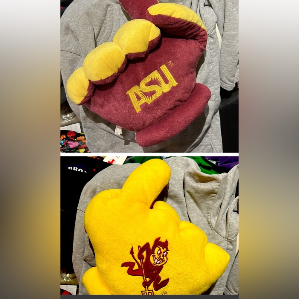 ASU Sparky Fleece #1 Pillow